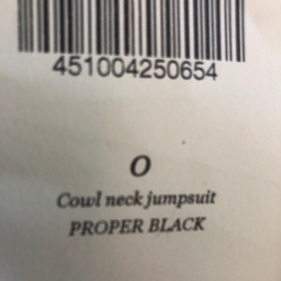 Boston Proper Cowl Neck Jumpsuit NWT Black Size 0 - Picture 2 of 8